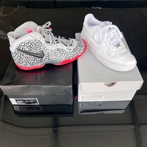 White Air Force one and Foamposite